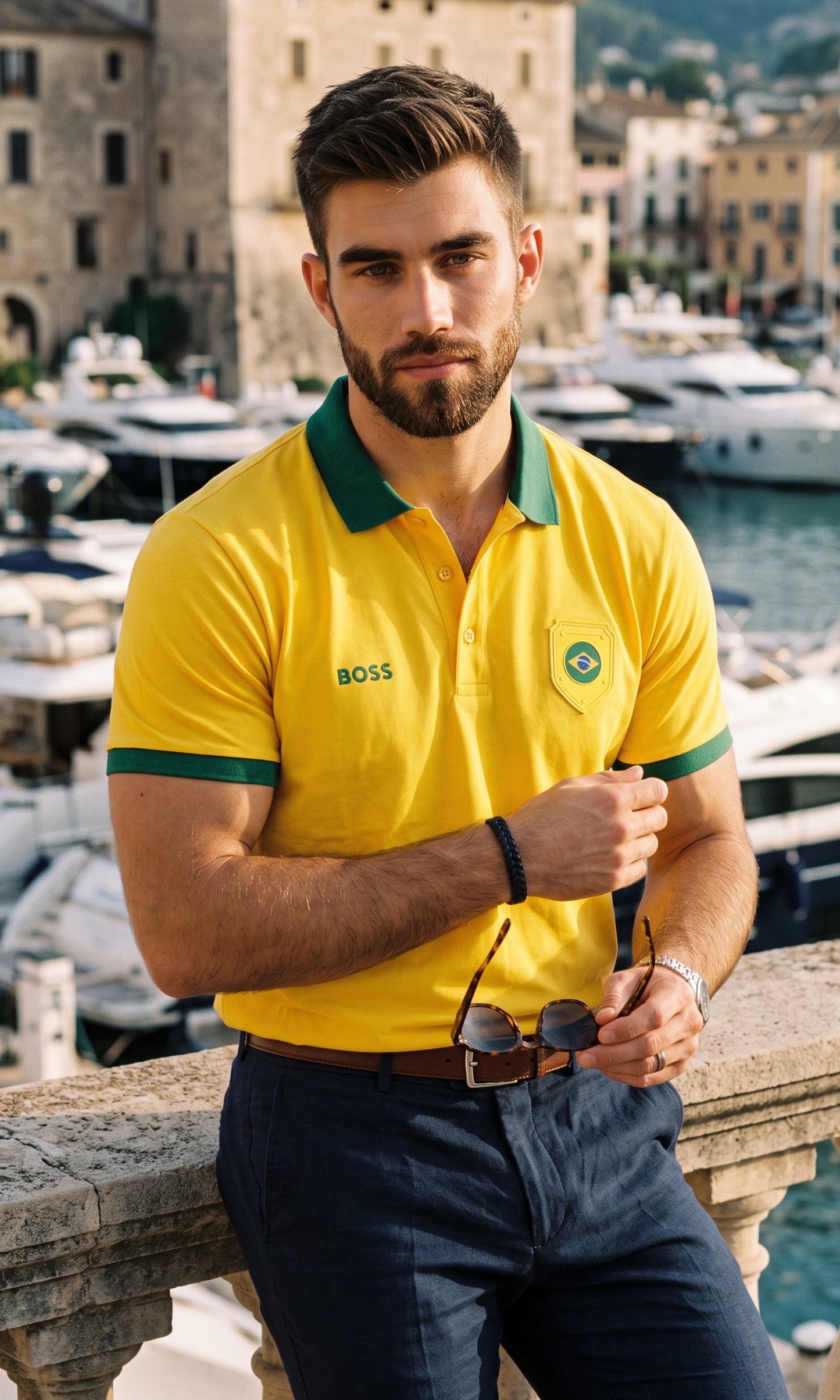 Playera Boss Edición Limitada Brasil Regular Fit  Talla M