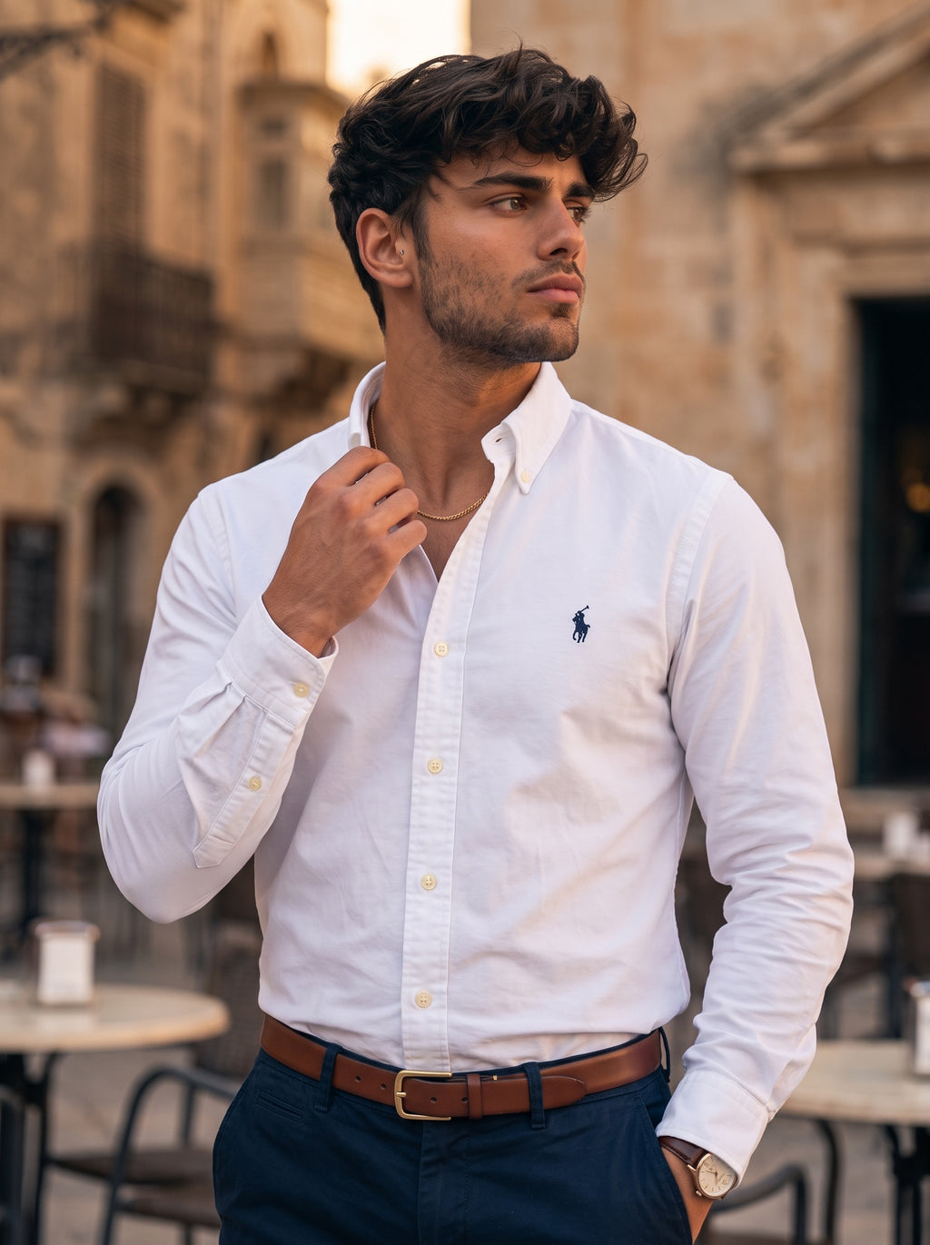 Camisa Polo Ralph Lauren Classic Fit Manga Larga Talla L