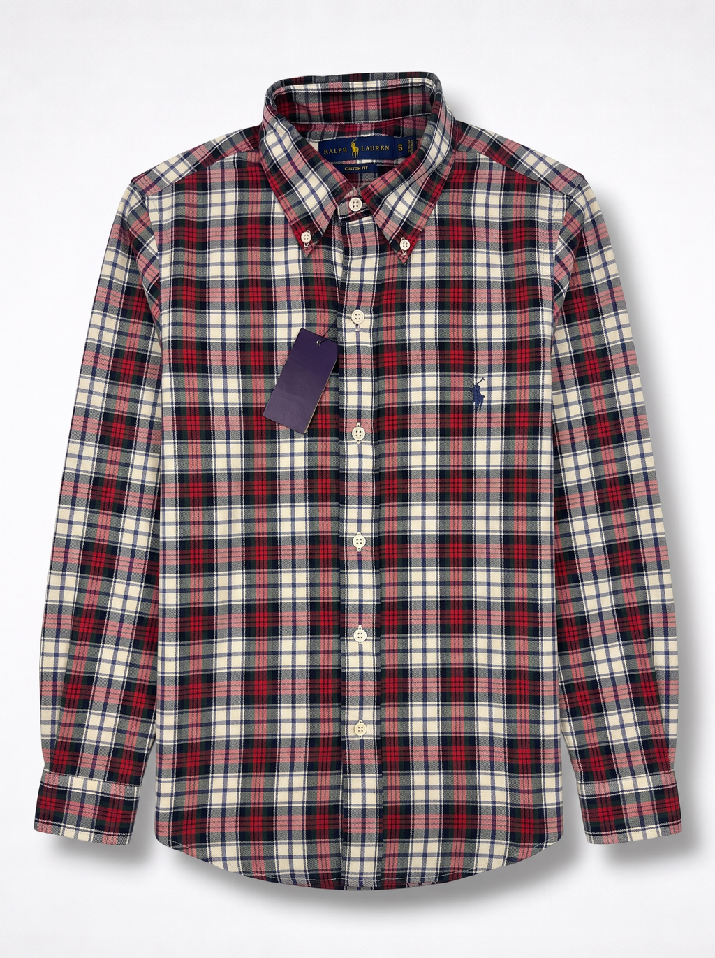 Camisa Polo Ralph Lauren Custom Fit Manga Larga Talla S