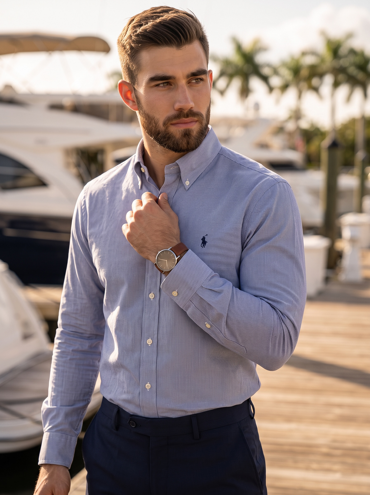 Camisa Polo Ralph Lauren Classic Fit Manga Larga Talla M