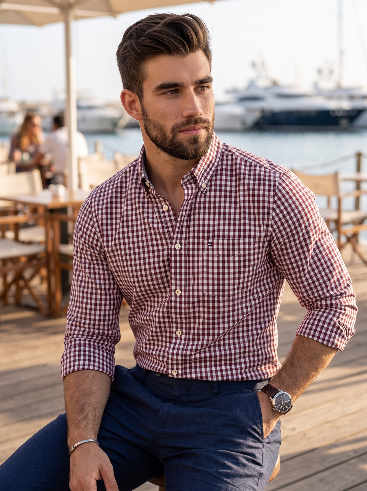 Camisa Tommy Hilfiger Classic Fit Manga Larga Talla M