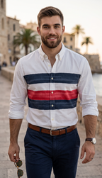 Camisa Tommy Hilfiger Classic Fit Manga Larga Talla M