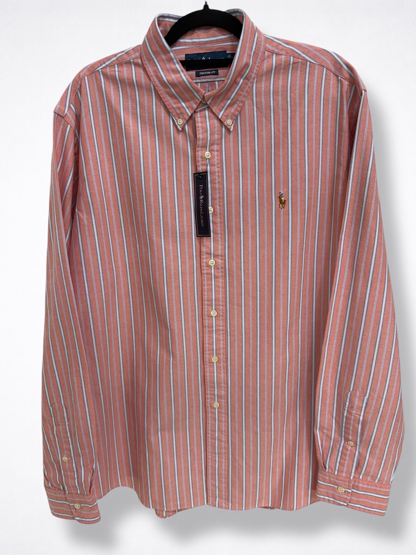 Camisa Polo Ralph Lauren Custom Fit Manga Larga Talla XXL