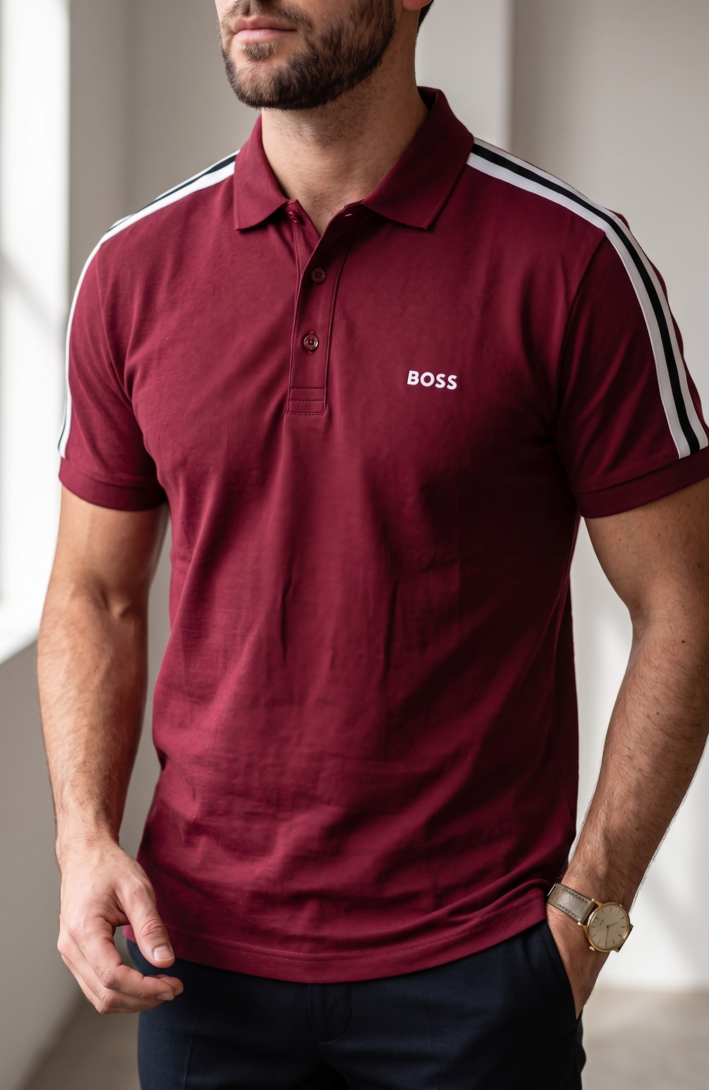 Playera Boss Classic Fit Tipo Polo Talla L