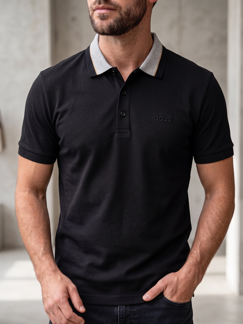 Playera Boss Classic Fit Tipo Polo Talla L