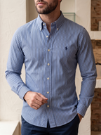 Camisa Polo Ralph Lauren Classic Fit Manga Larga Talla L