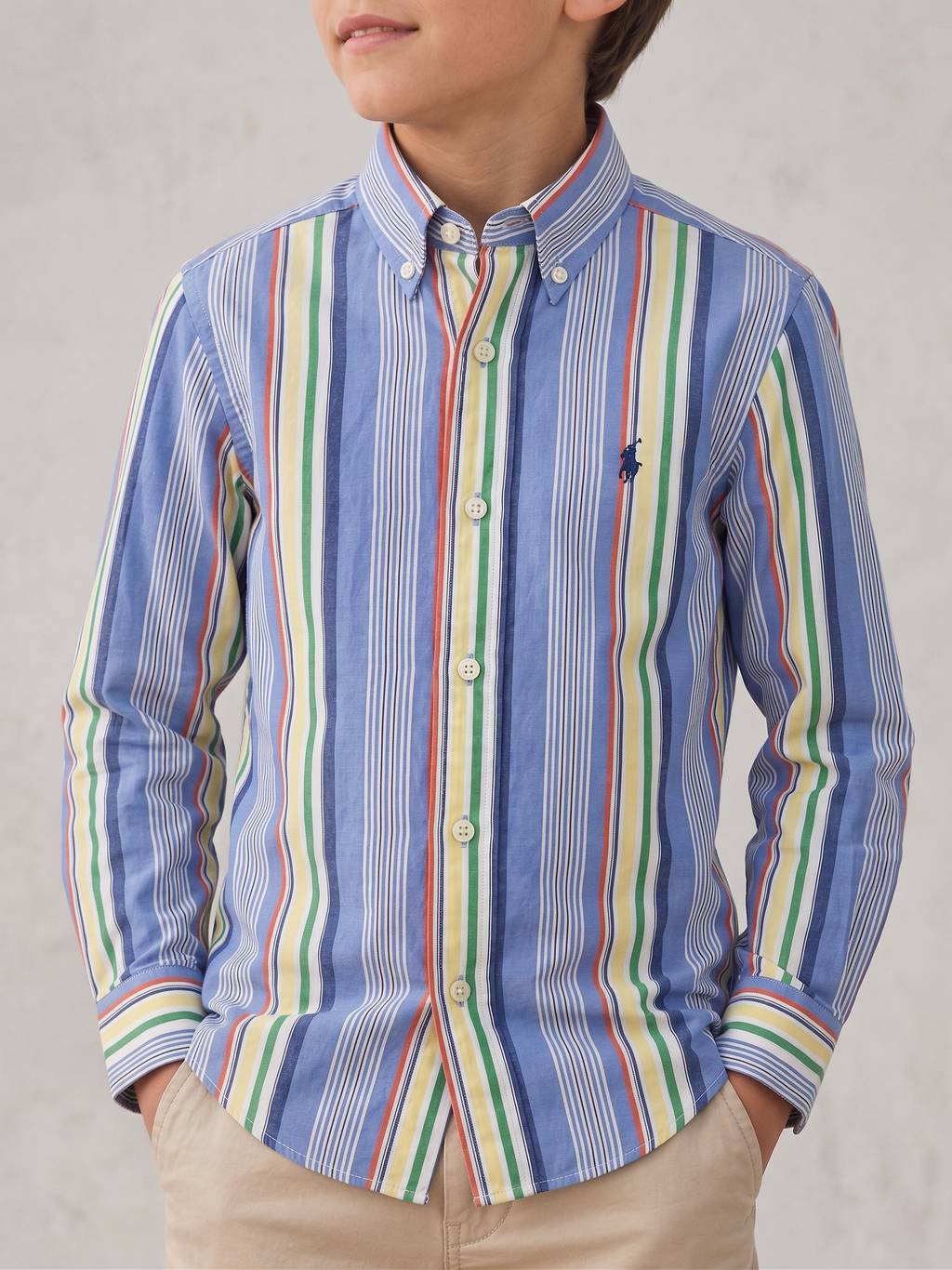 Camisa Polo Ralph Lauren Classic Fit manga larga talla 5 niño