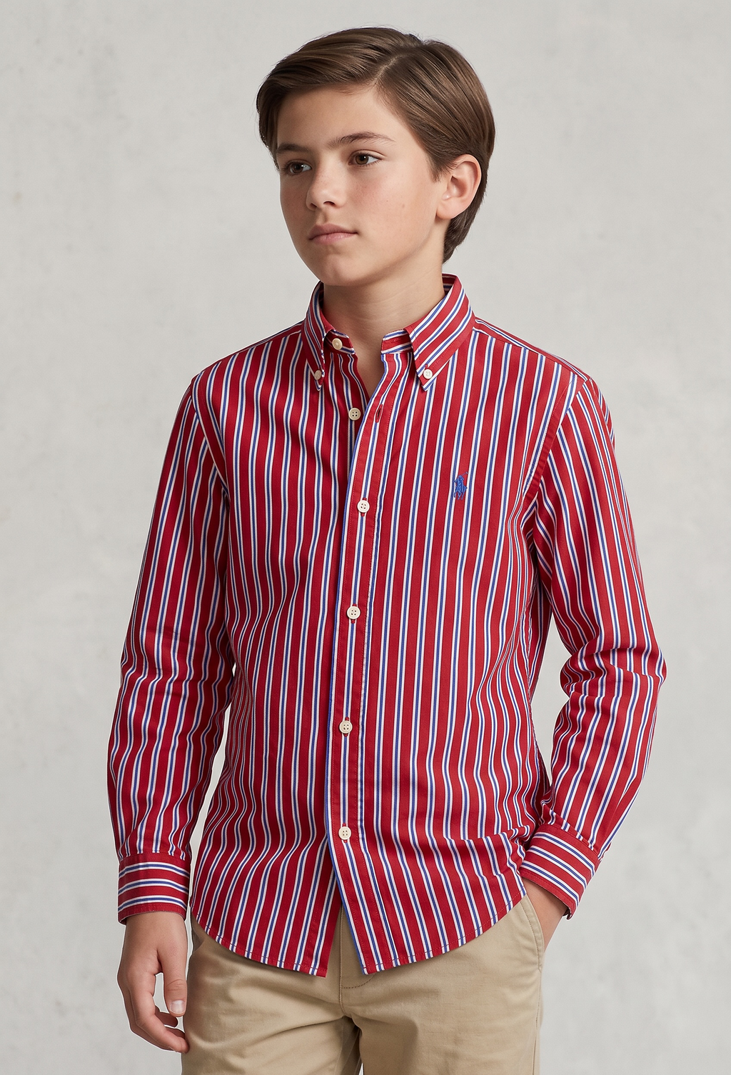 Camisa Polo Ralph Lauren Classic Fit manga larga talla 7 niño