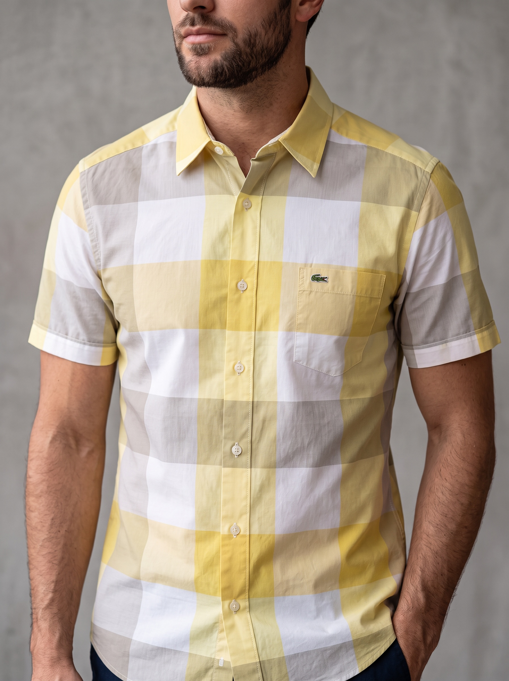 Camisa Lacoste Slim Fit manga corta talla M