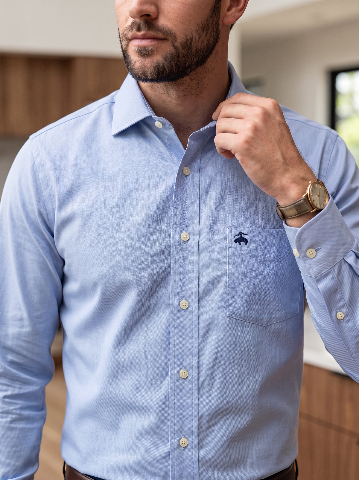 Camisa Brooks Brothers Classic Fit manga larga talla XL