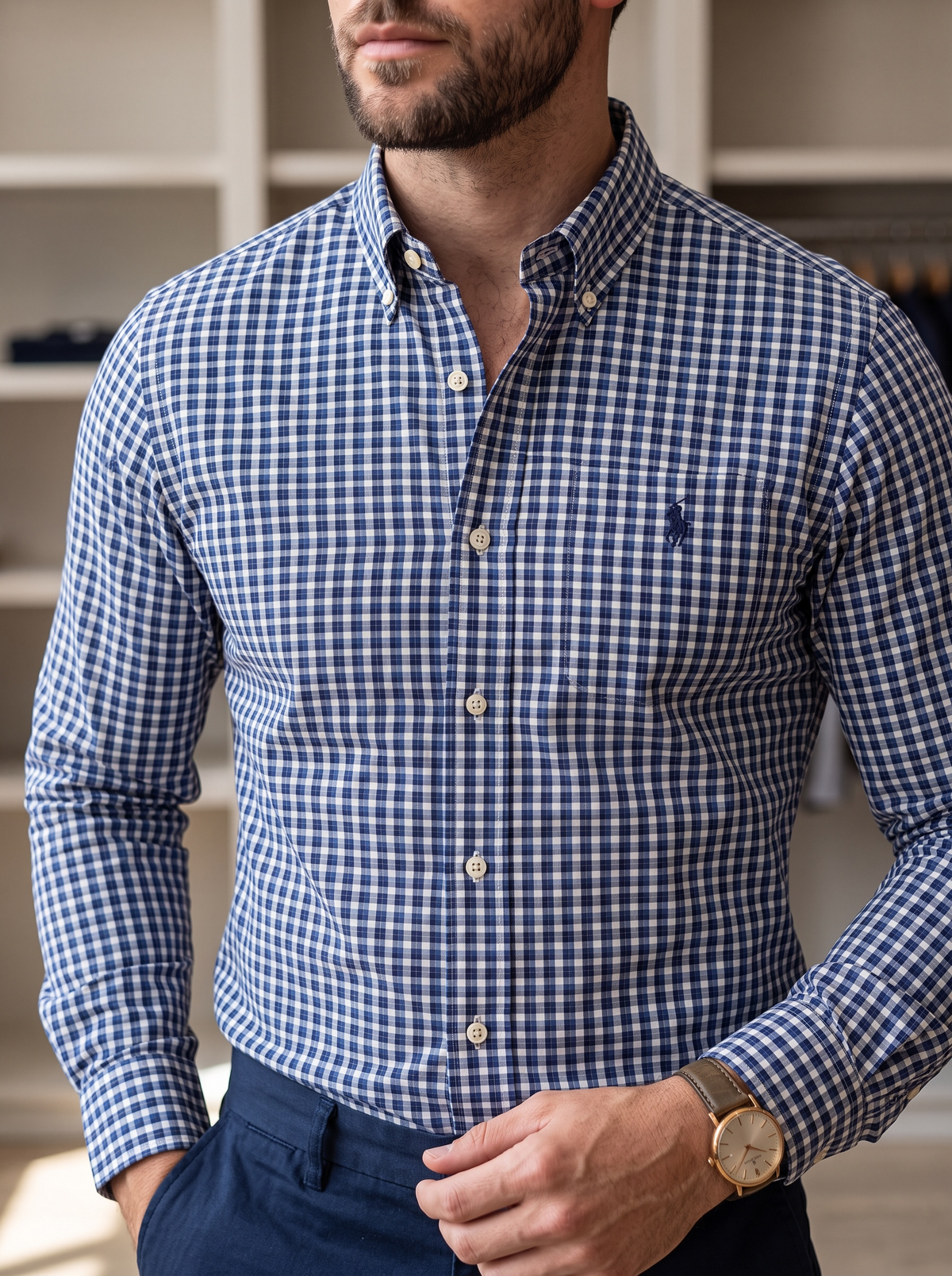 Camisa Polo Ralph Lauren Classic Fit Manga Larga Talla Xl