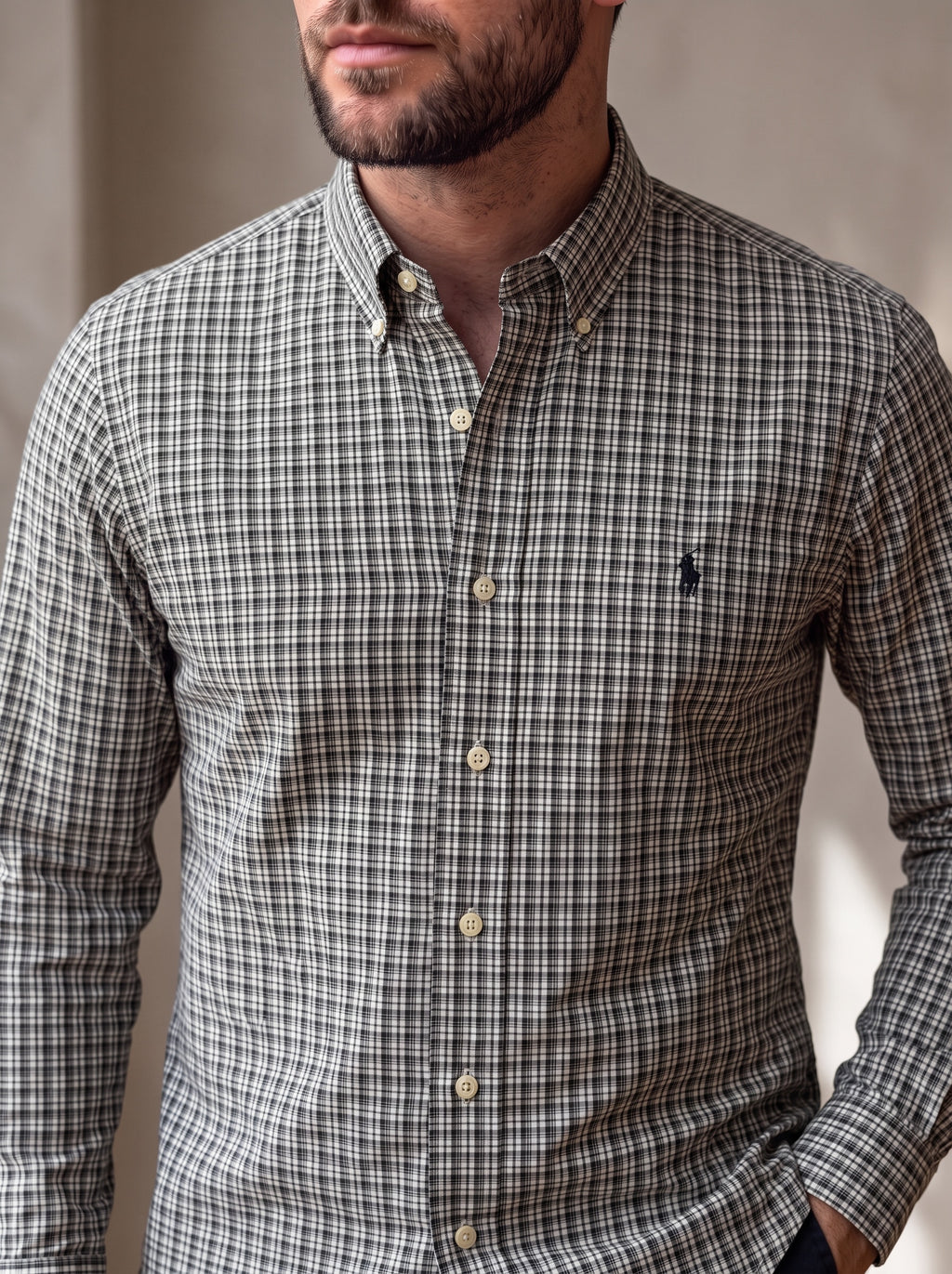 Camisa Polo Ralph Lauren Classic Fit Manga Larga Talla XL