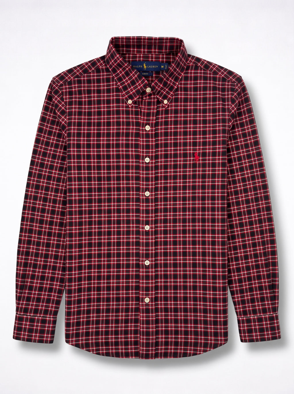 Camisa Polo Ralph Lauren Slim Fit Manga Larga Talla M