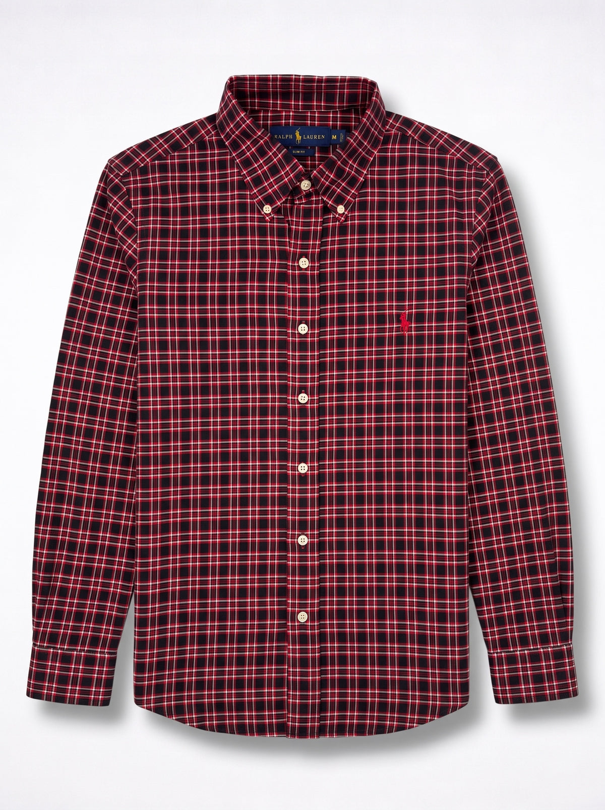 Camisa Polo Ralph Lauren Slim Fit Manga Larga Talla M