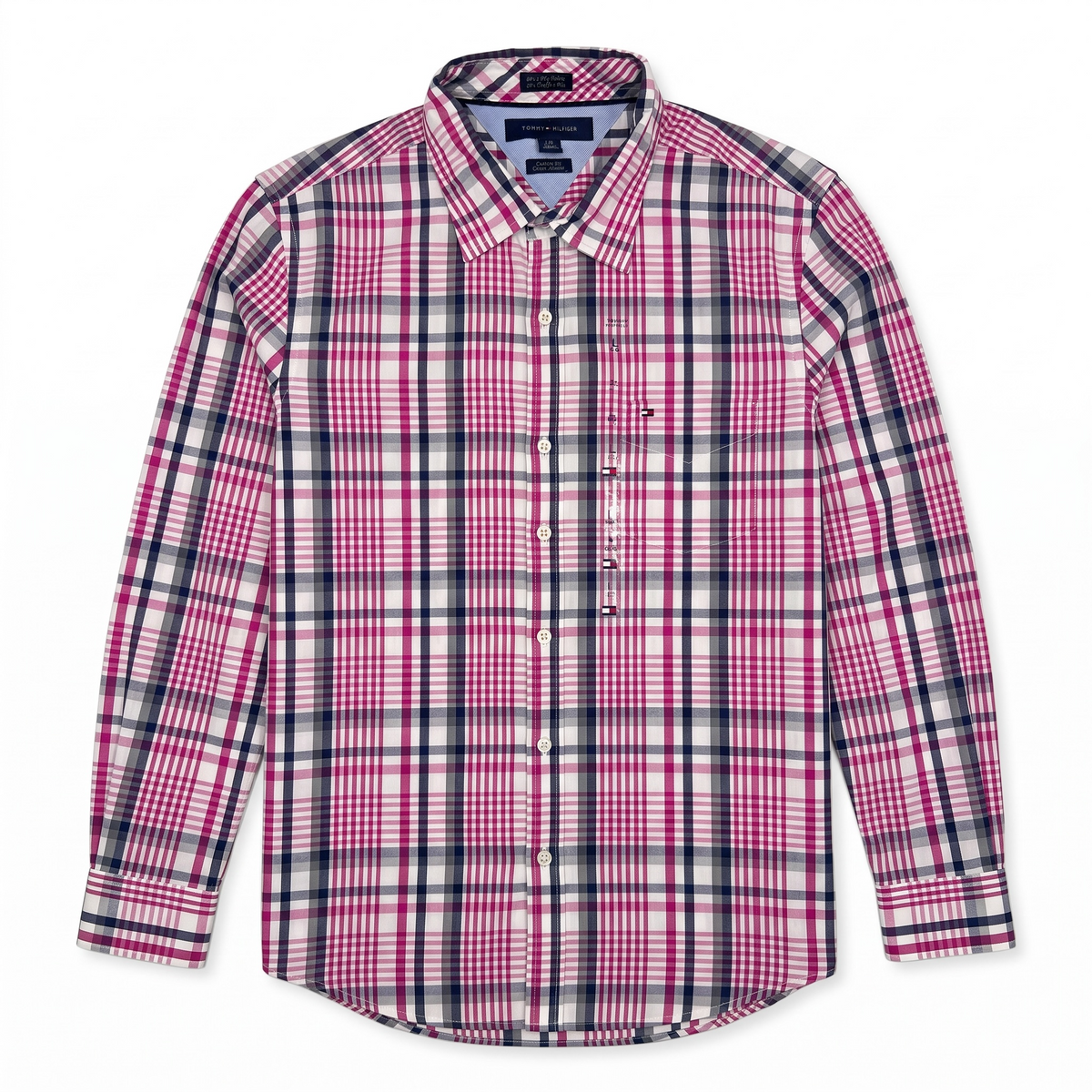 Camisa Tommy Hilfiger Custom Fit manga larga talla L