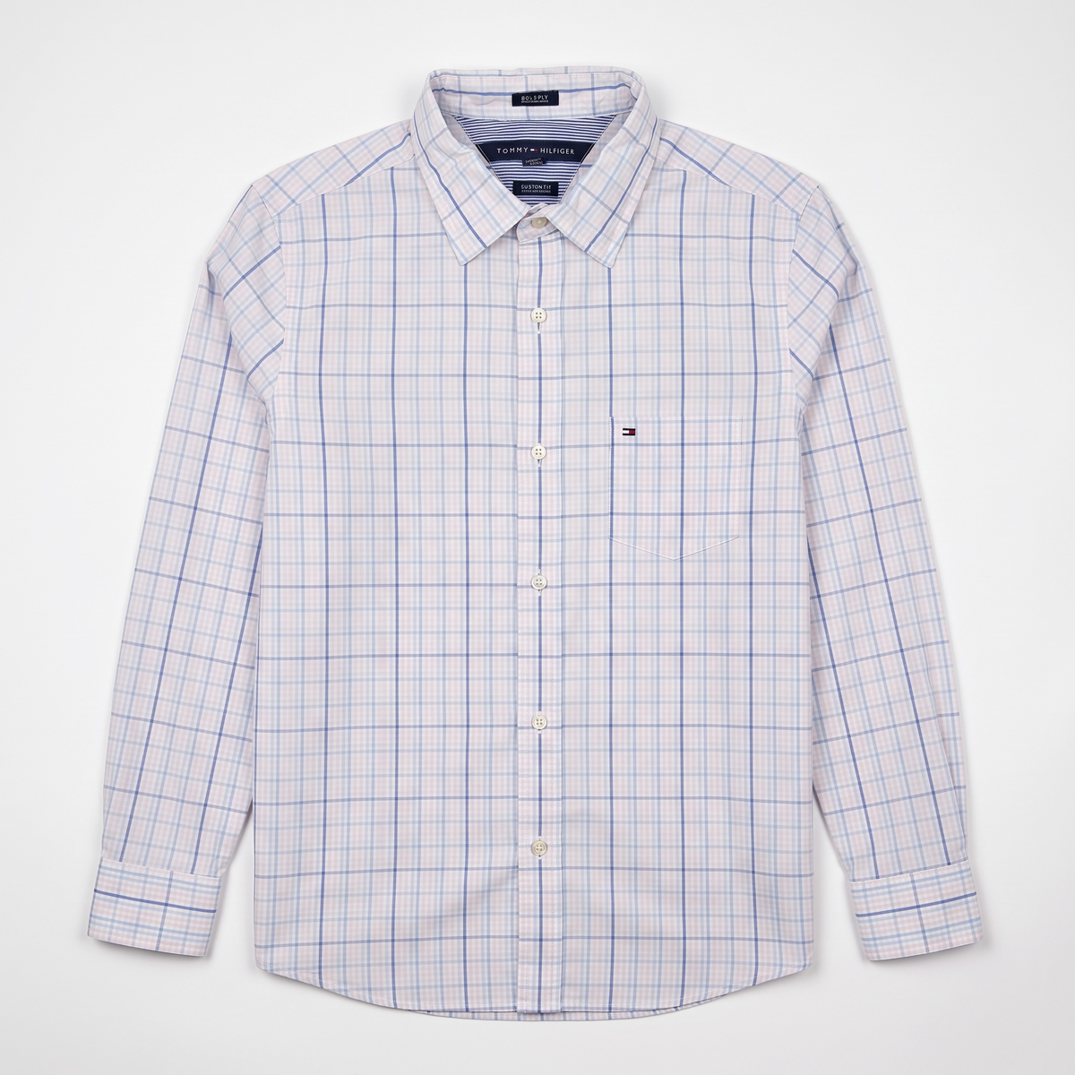Camisa Tommy Hilfiger Custom Fit manga larga talla S