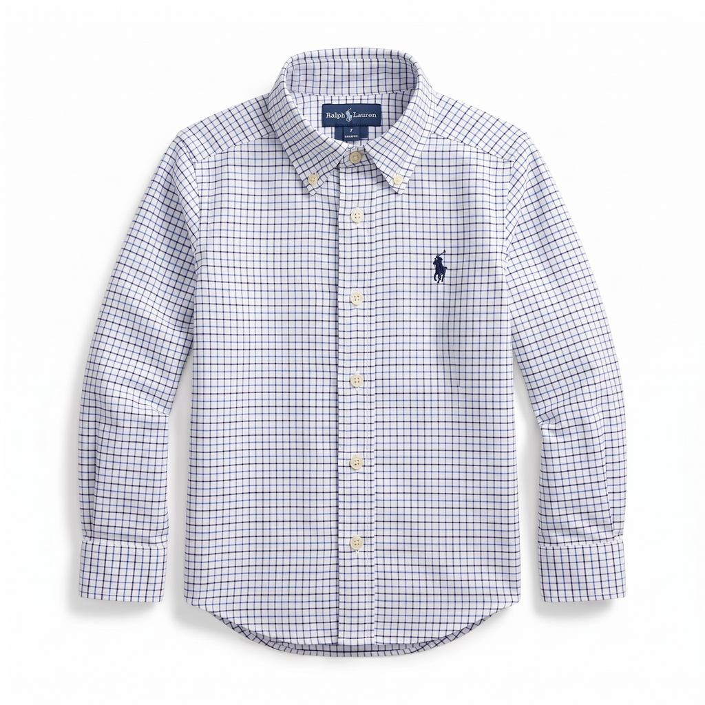 Camisa Polo Ralph Lauren Classic Fit manga larga talla 8 niño