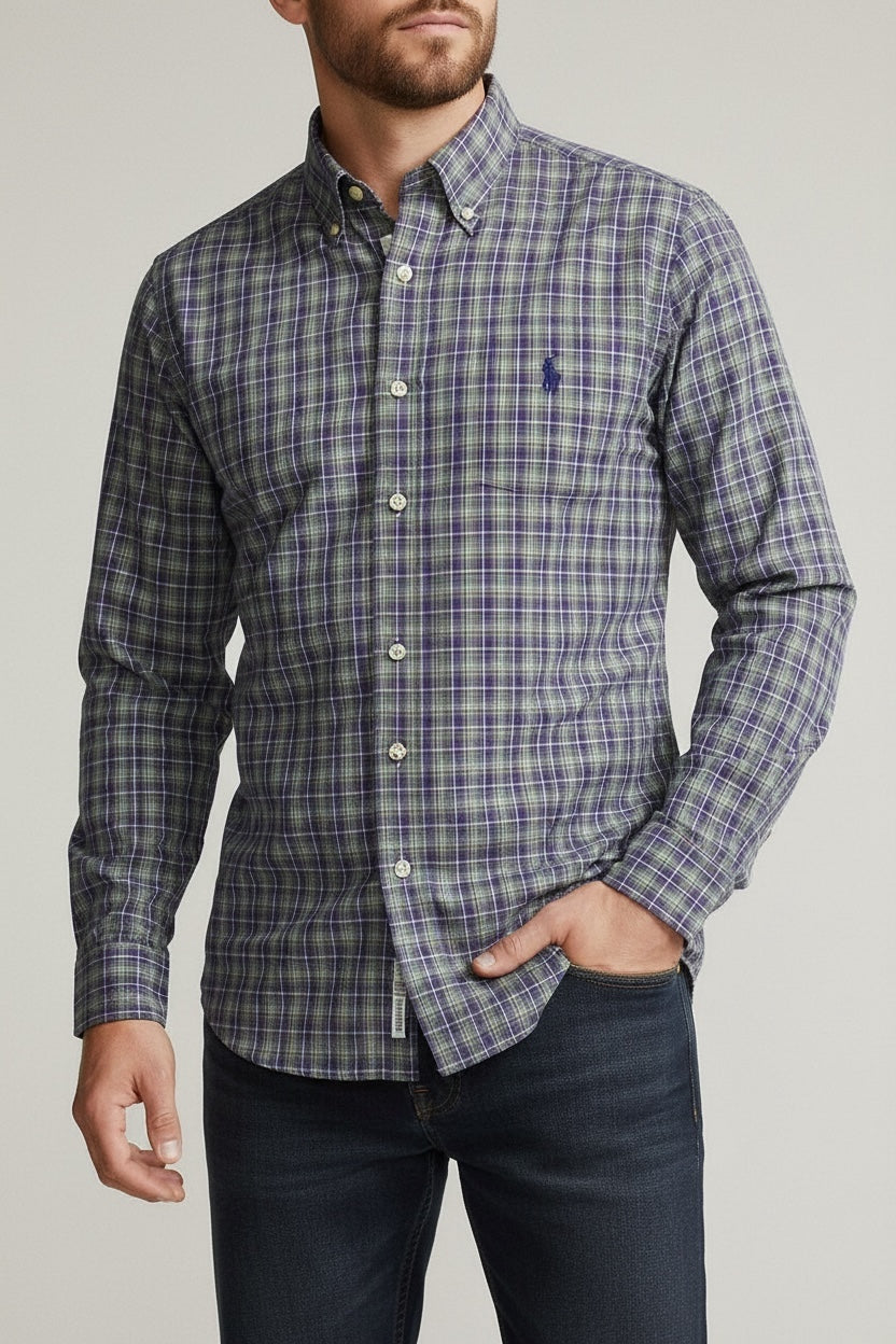 Camisa Polo Ralph Lauren Classic Fit Manga Larga Talla XL