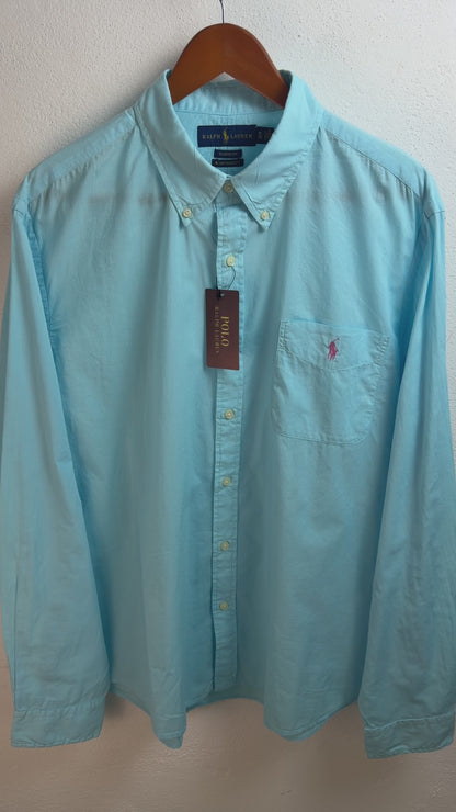 Camisa Polo Ralph Lauren Classic Fit Manga Larga Talla XL