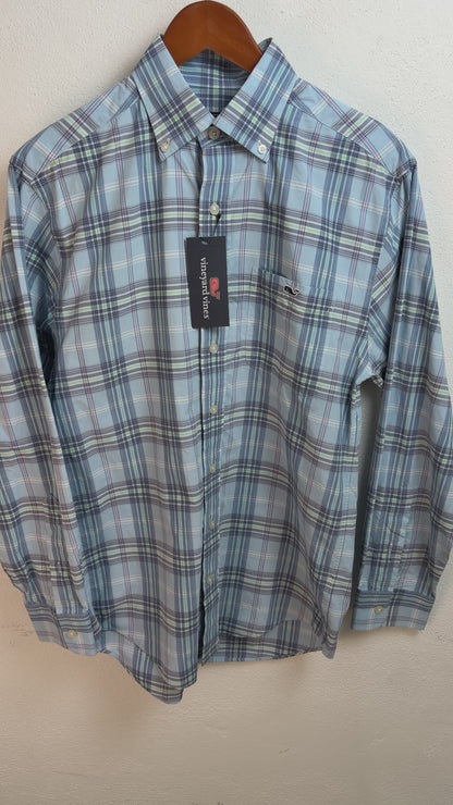 Camisa Vineyard Vines Classic Fit Manga Larga Talla S