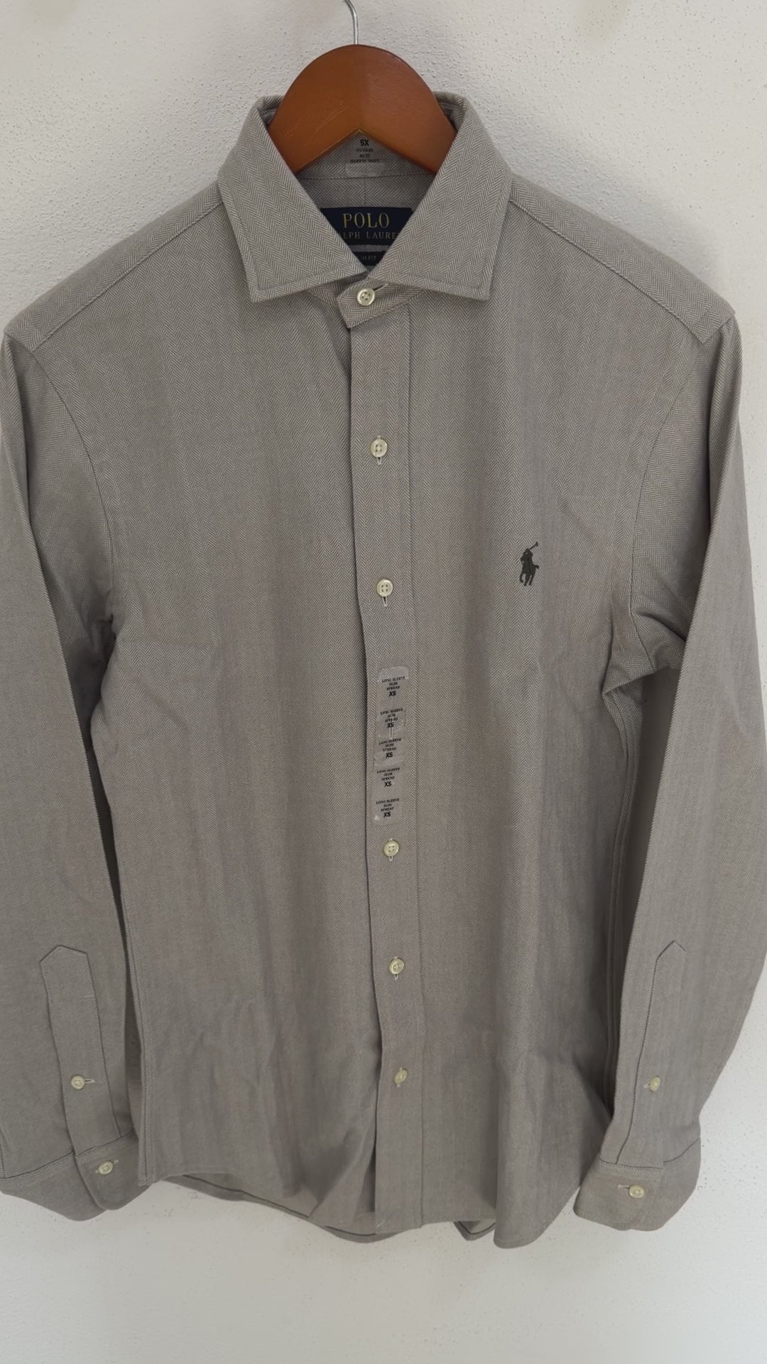 Camisa Polo Ralph Lauren Slim Fit Manga Larga Talla XS