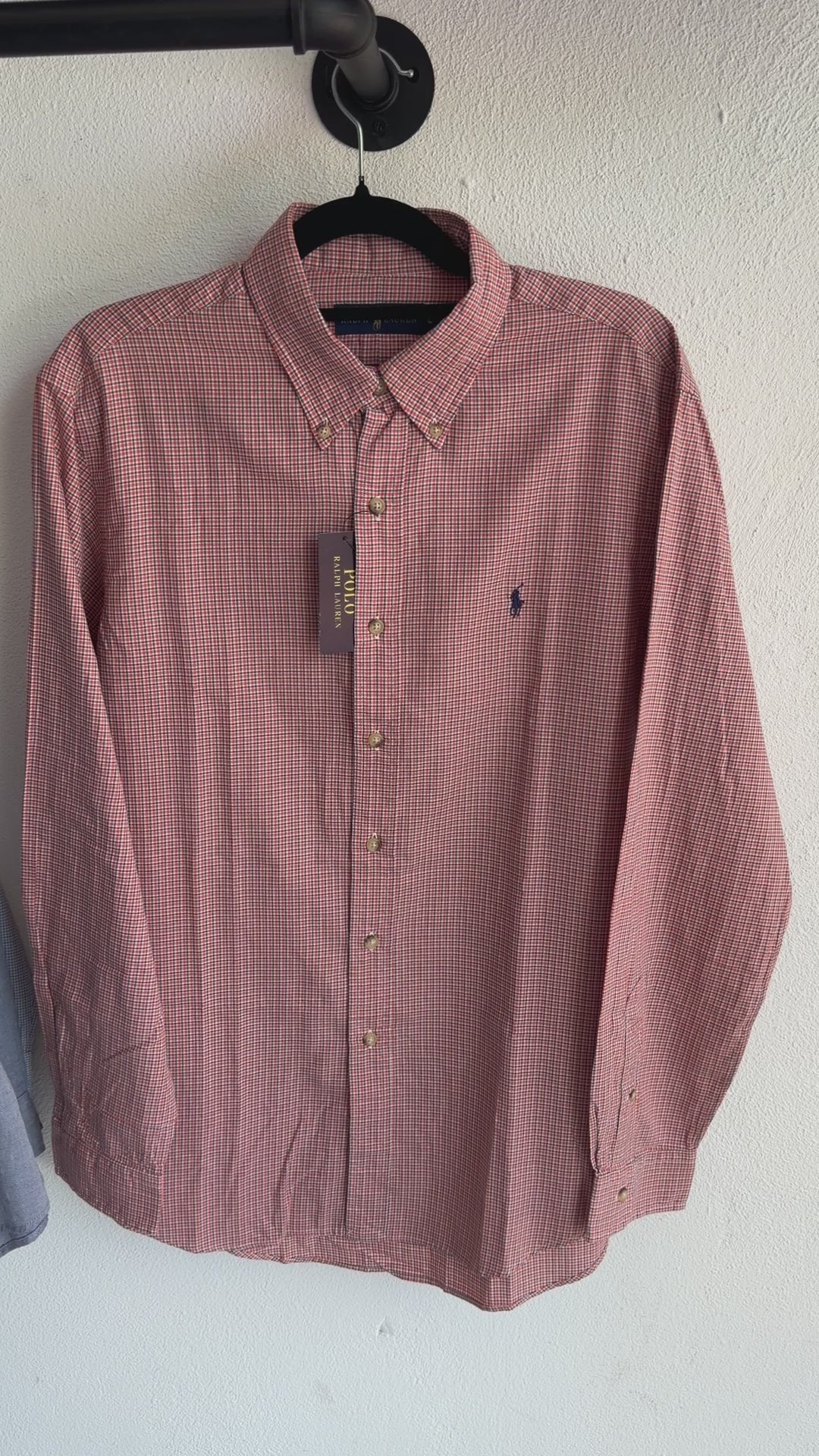 Camisa Polo Ralph Lauren Classic Fit Manga Larga Talla L