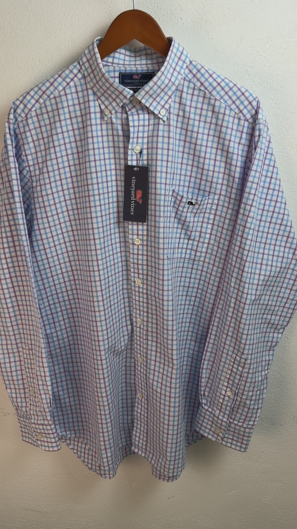 Camisa Vineyard Vines Classic Fit Manga Larga Talla L