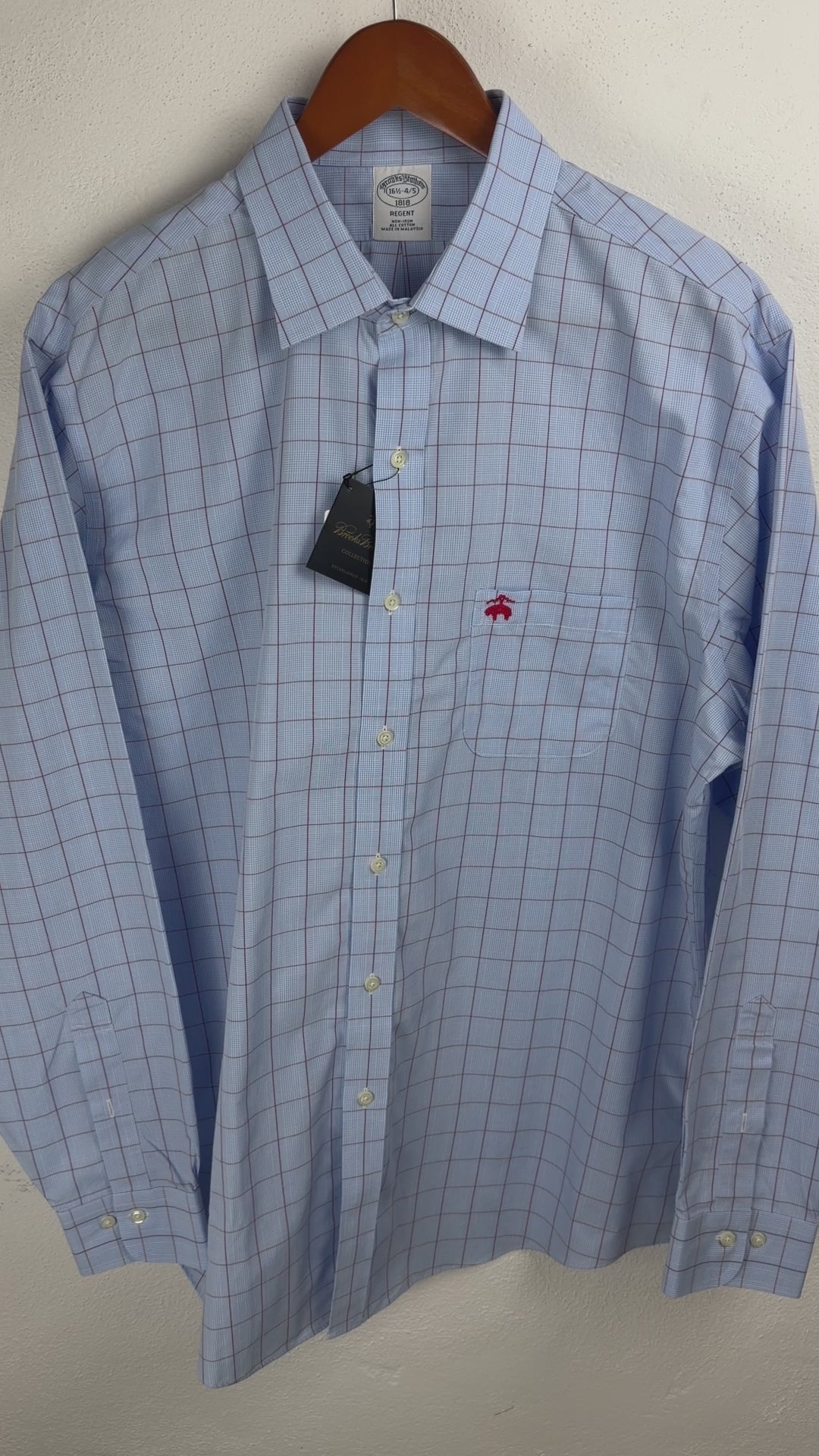 Camisa Brooks Brothers Classic Fit Manga Larga Talla L