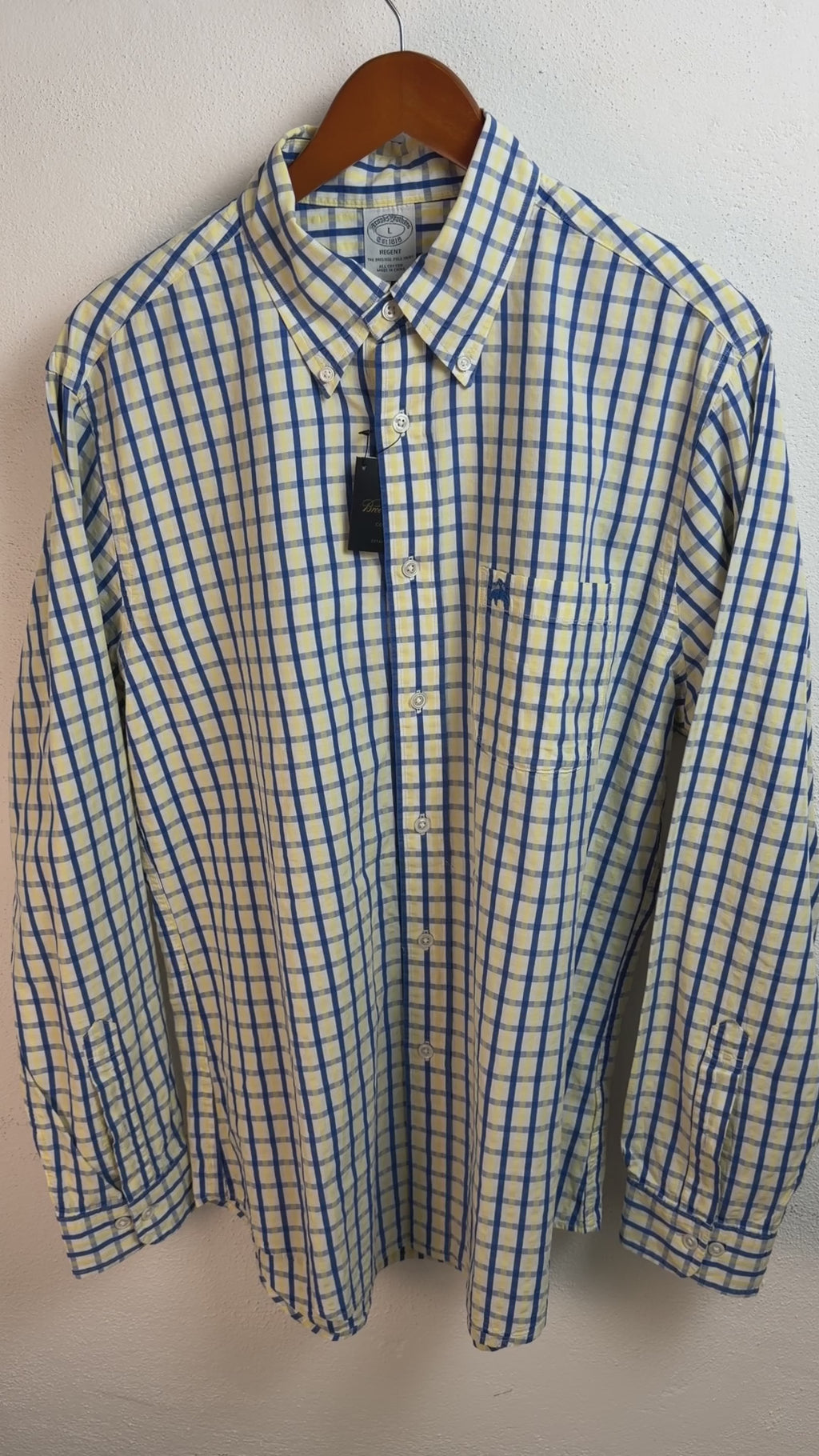 Camisa Brooks Brothers Classic Fit Manga Larga Talla L