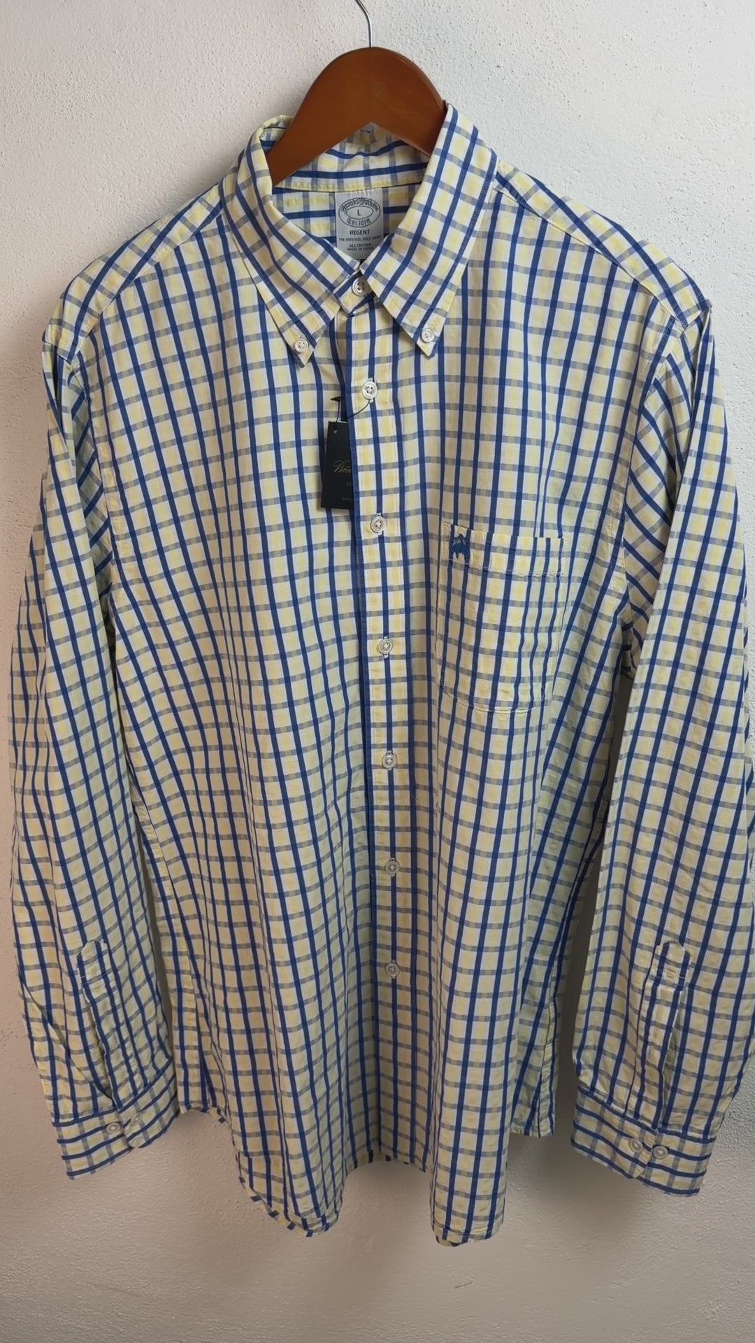 Camisa Brooks Brothers Classic Fit Manga Larga Talla L