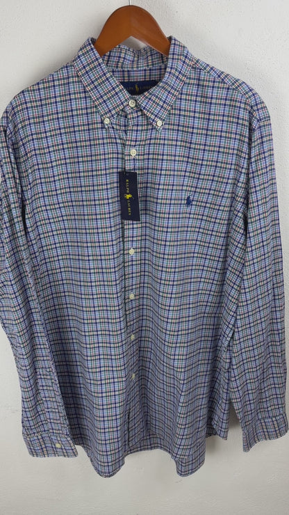 Camisa Polo Ralph Lauren Classic Fit Manga Larga Talla XL