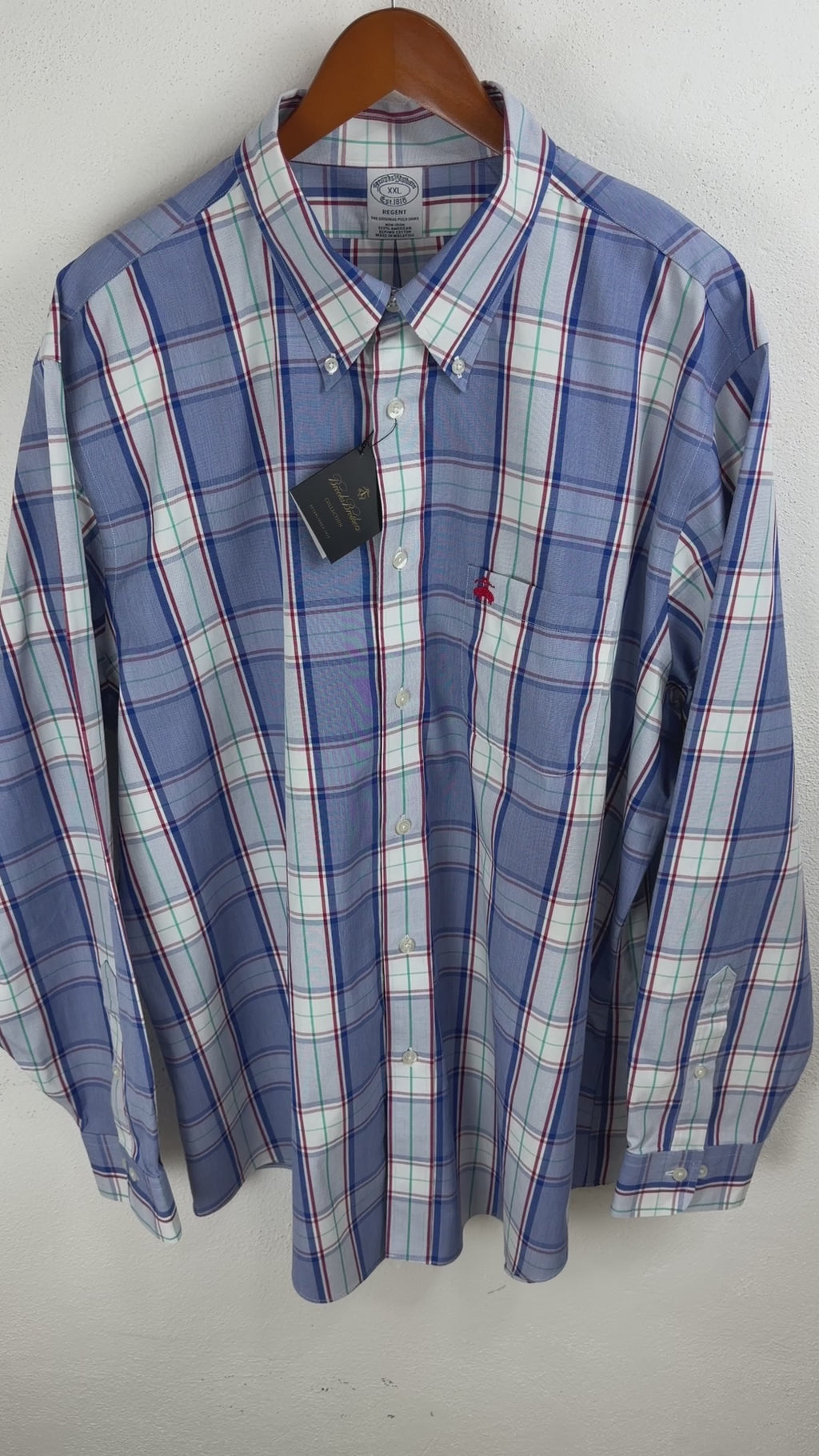 Camisa Brooks Brothers Classic Fit Manga Larga Talla XXL