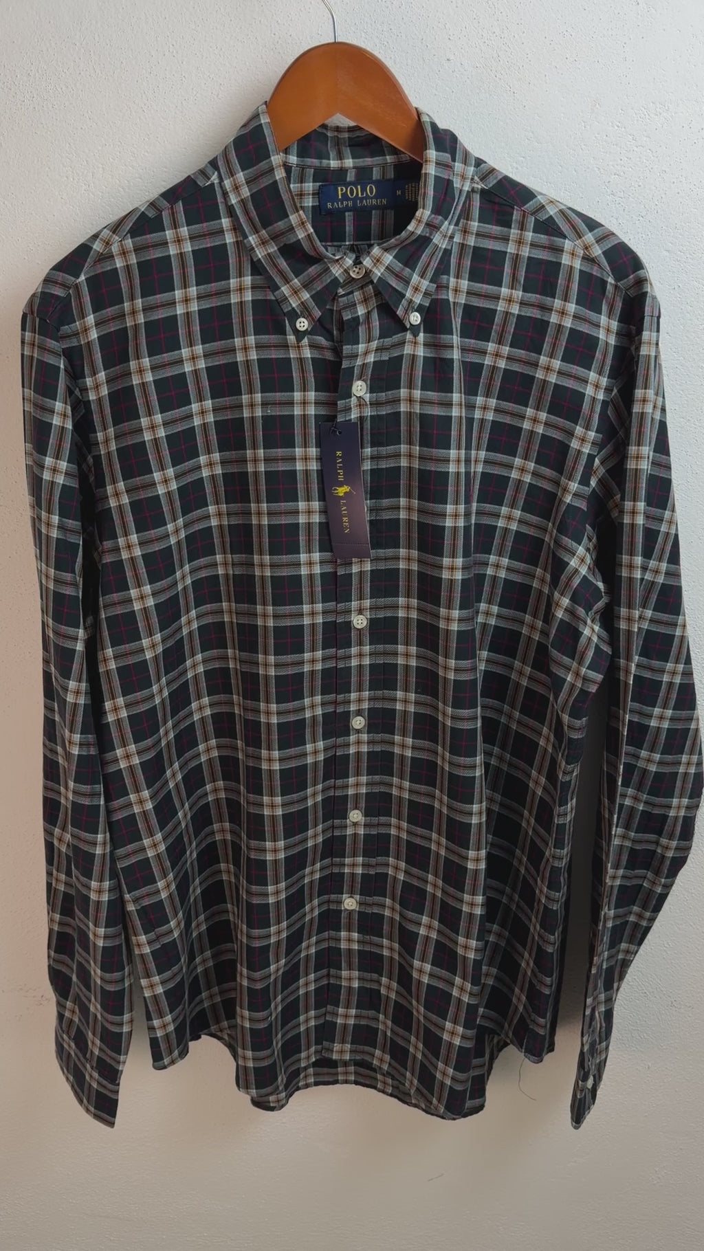 Camisa Polo Ralph Lauren Classic Fit Manga Larga Talla M