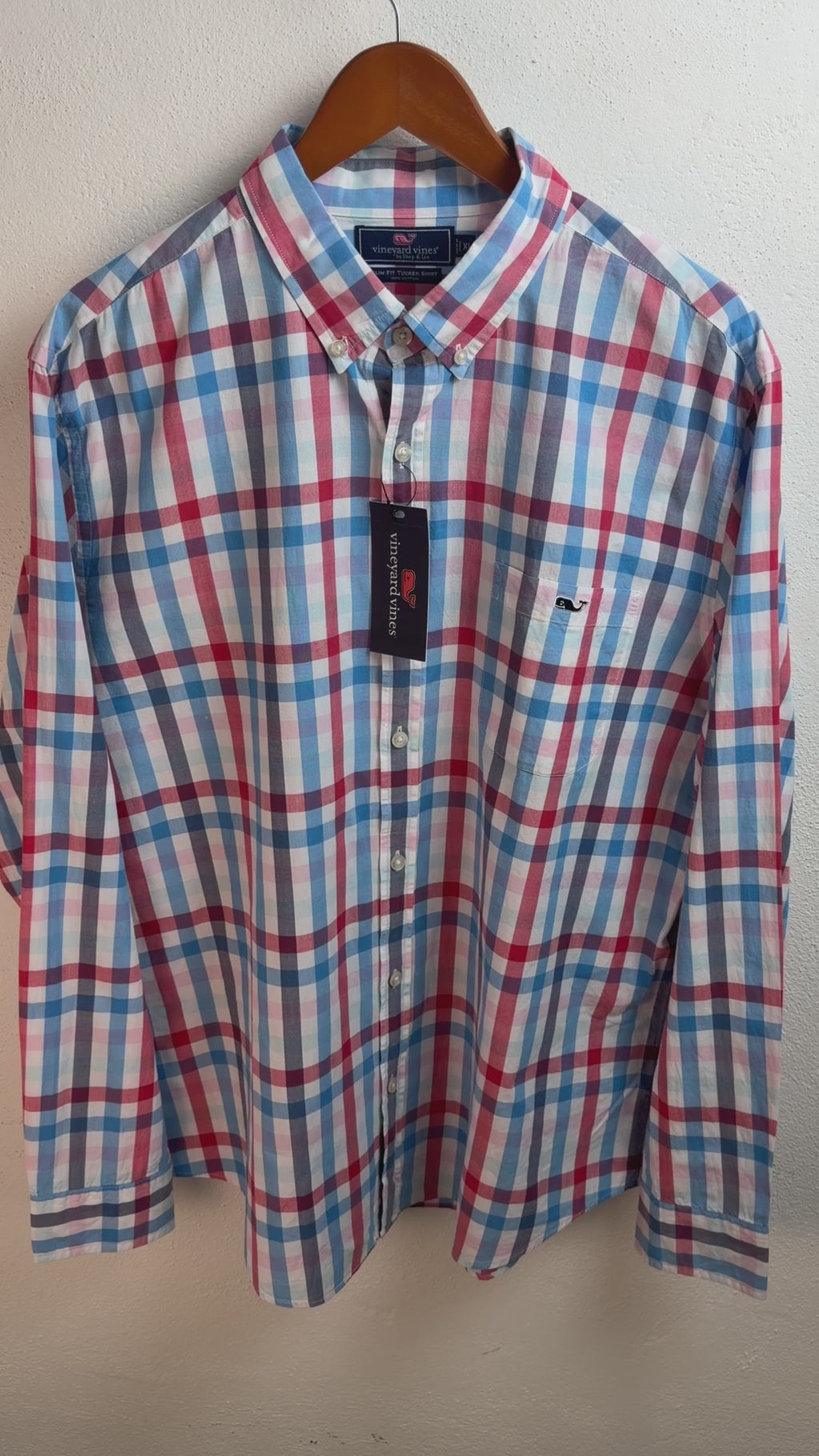 Camisa Vineyard Vines Slim Fit Manga Larga Talla XL