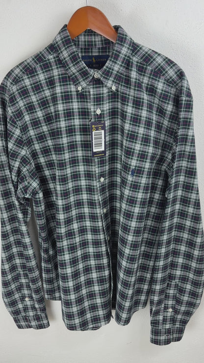 Camisa Polo Ralph Lauren Classic Fit Manga Larga Talla XL
