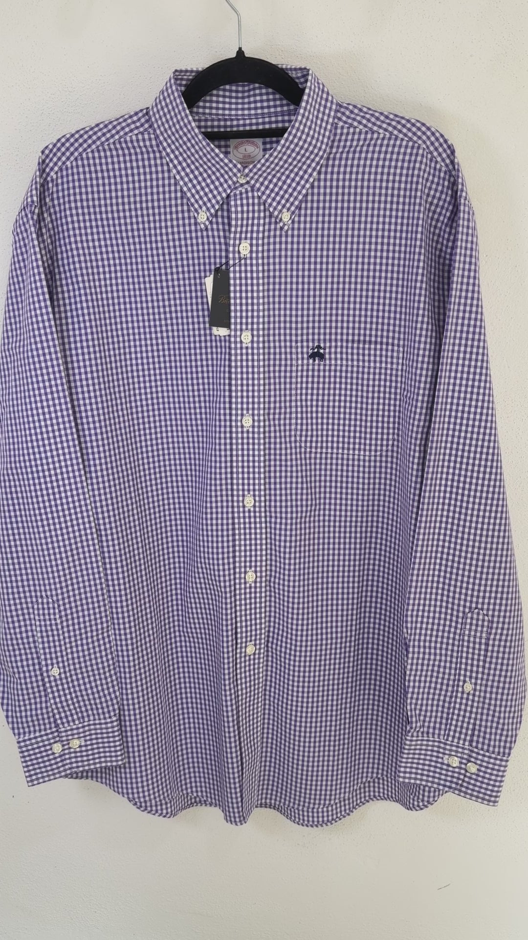Camisa Brooks Brothers Classic Fit Manga larga Talla XL