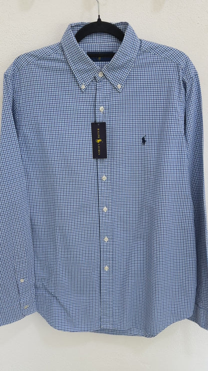Camisa Polo Ralph Lauren Classic Fit Manga Larga Talla L