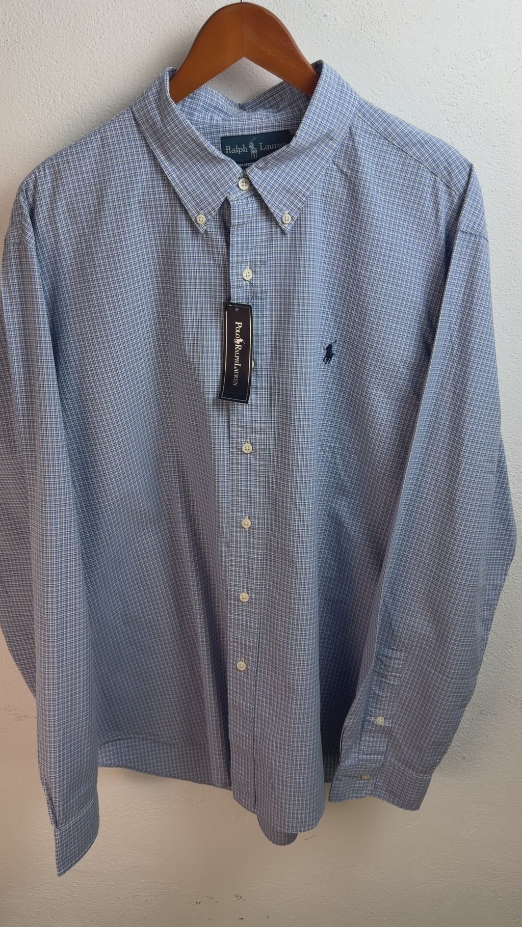 Camisa Polo Ralph Lauren Custom Fit Manga Larga Talla XXL