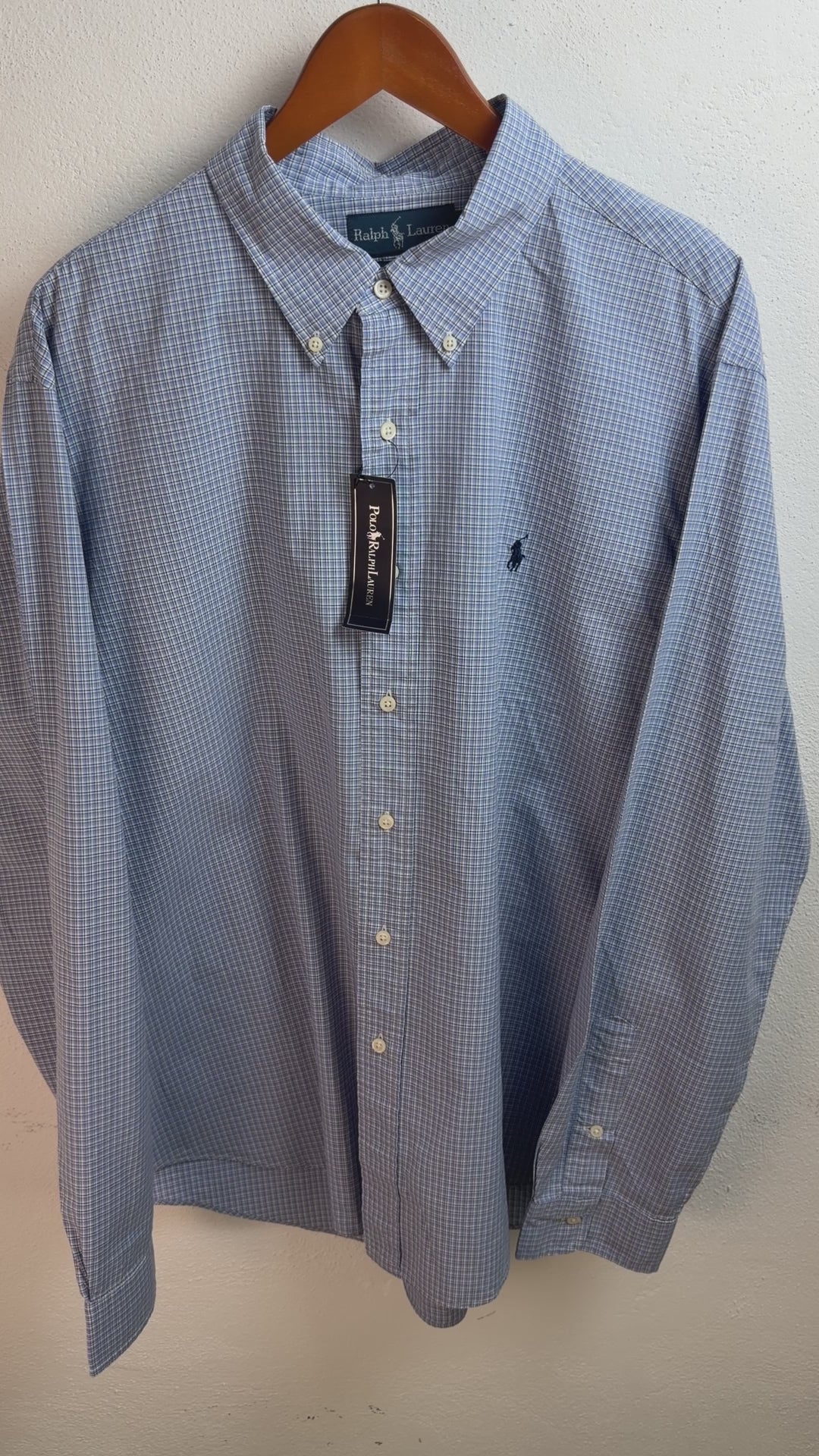 Camisa Polo Ralph Lauren Custom Fit Manga Larga Talla XXL