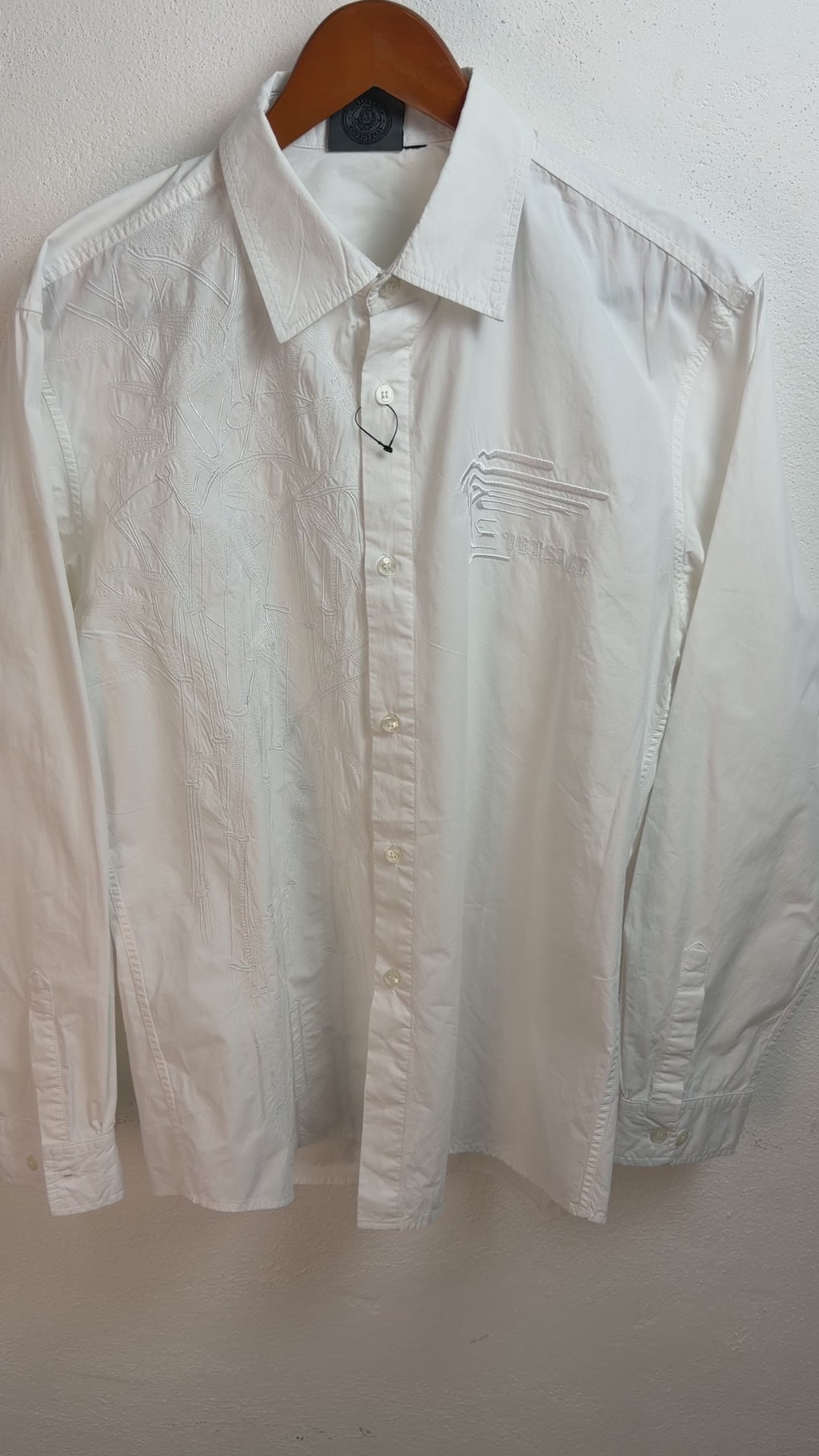Camisa Versace Classic Fit Manga Larga Talla M
