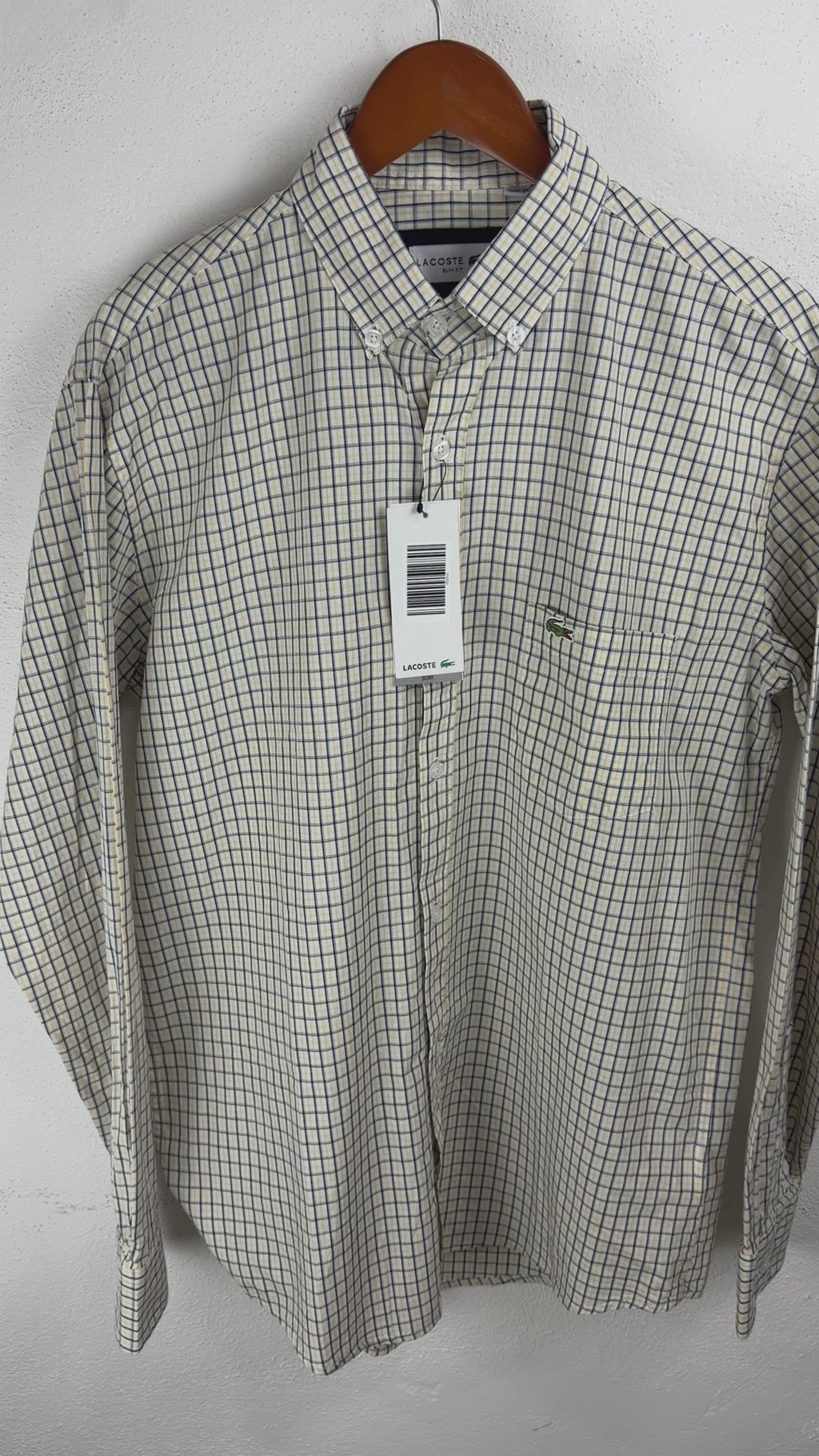 Camisa Lacoste Slim Fit Manga Larga Talla L