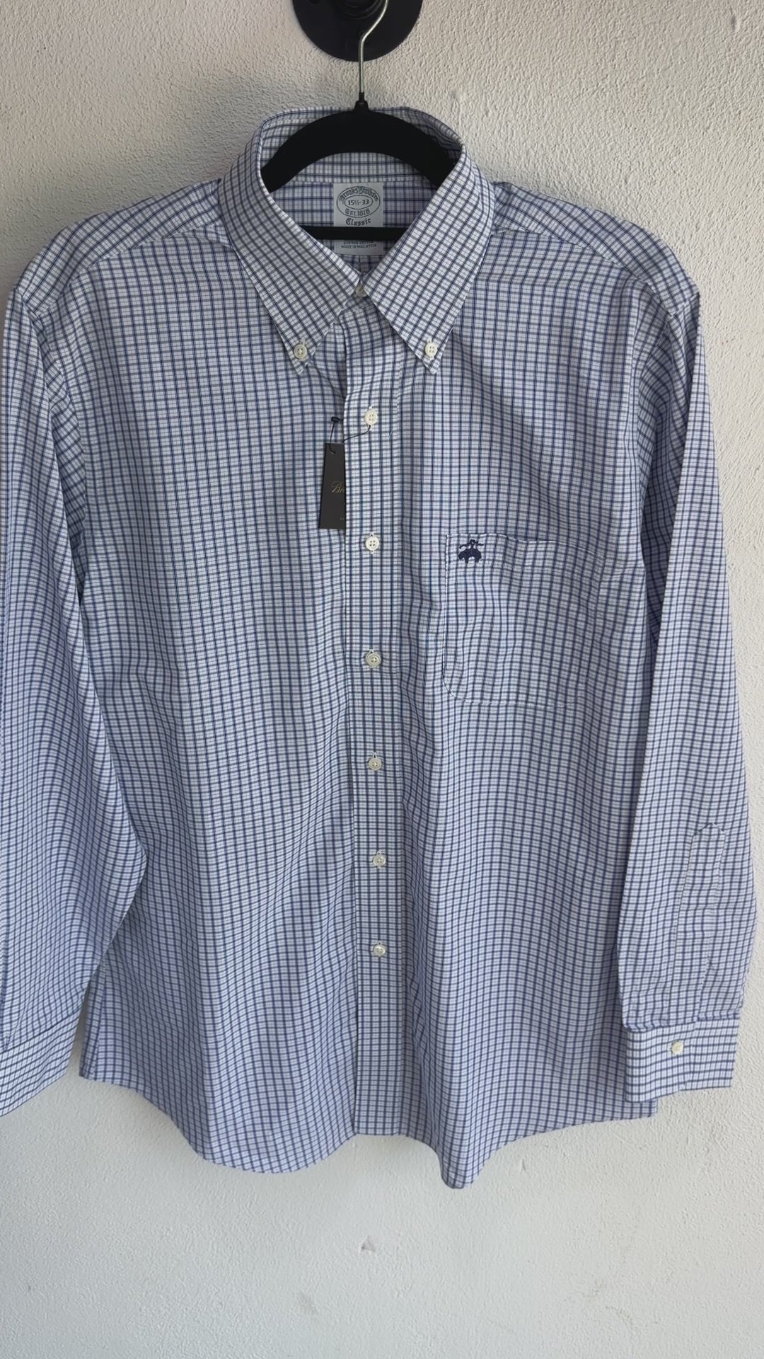 Camisa Brooks Brothers Classic Fit Manga Larga Talla M
