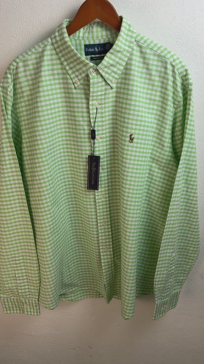 Camisa Polo Ralph Lauren Custom Fit Manga Larga Talla XXL