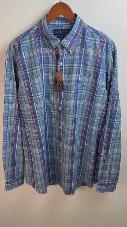 Camisa Polo Ralph Lauren Classic Fit Manga Larga Talla XL
