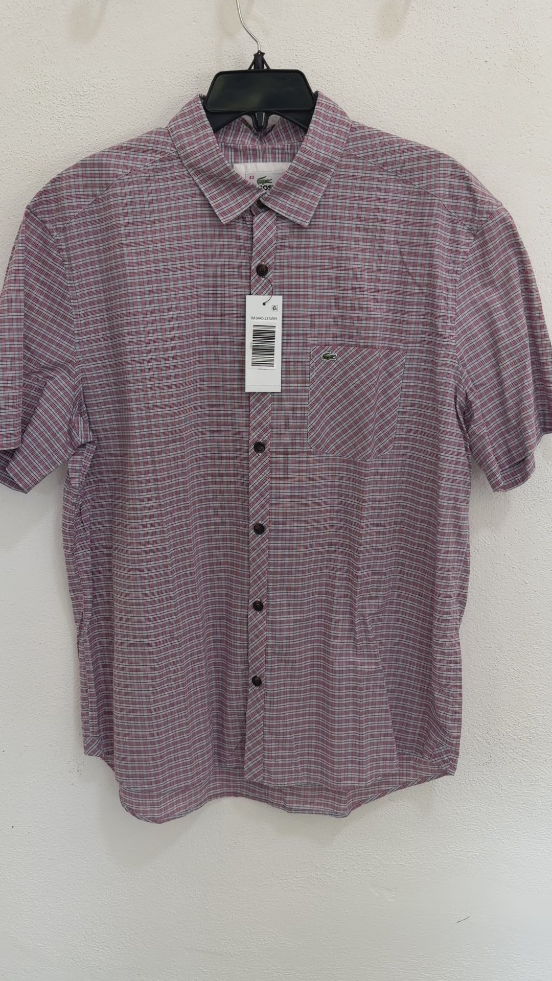 Camisa Lacoste Slim Fit Manga Corta Talla L