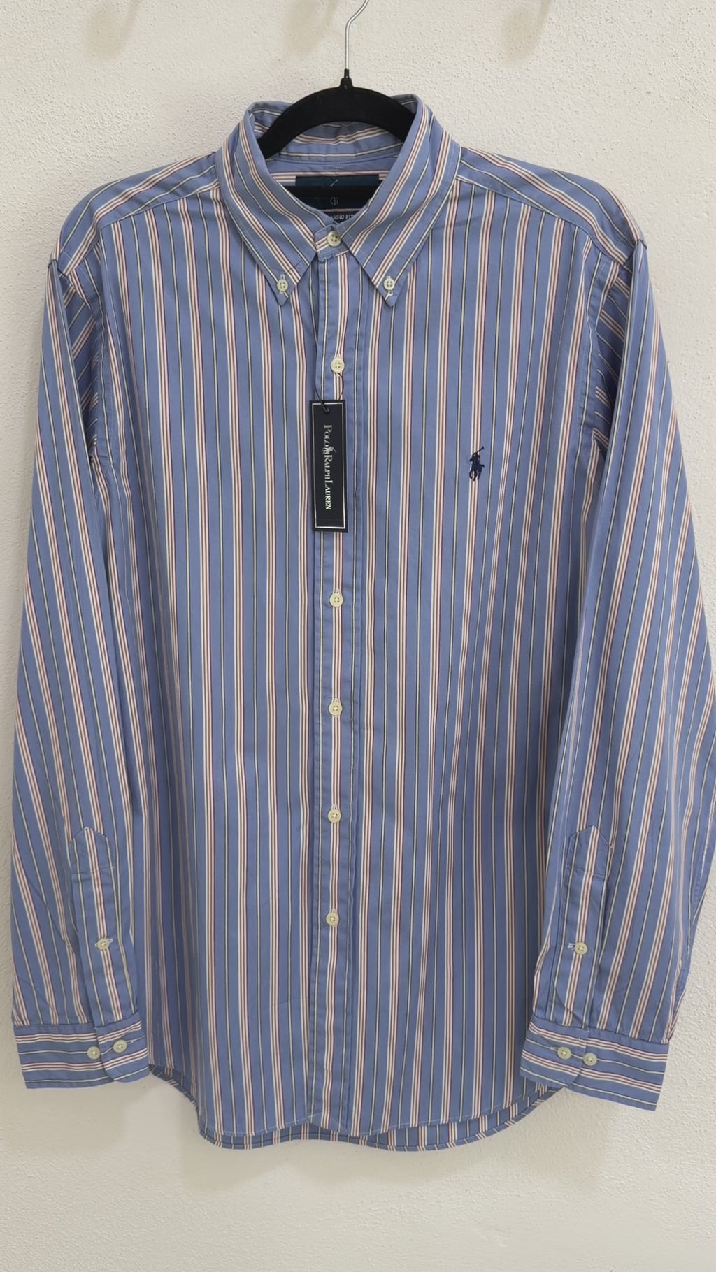 Camisa Polo Ralph Lauren Classic Fit Manga Larga 15 1/2 34/35 Talla M