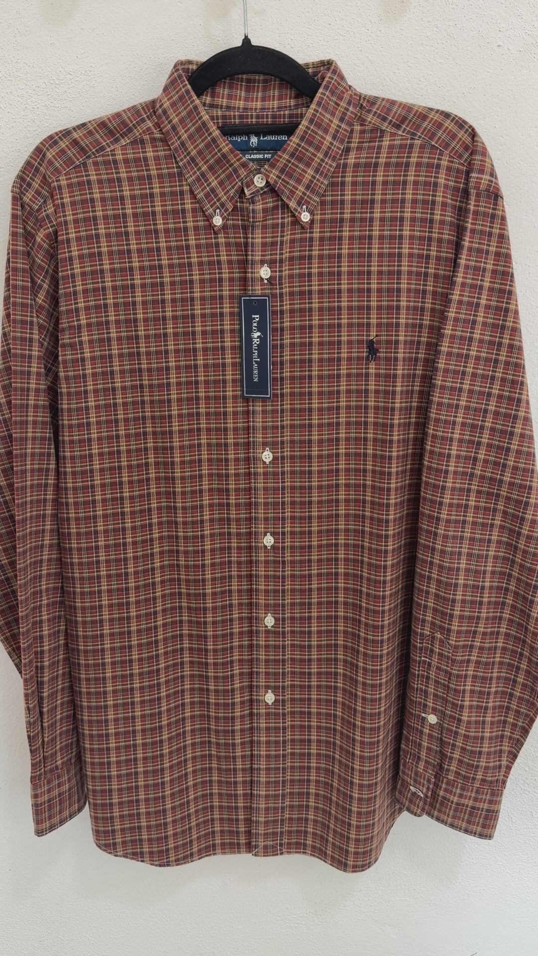 Camisa Polo Ralph Lauren Classic Fit Manga Larga Talla L