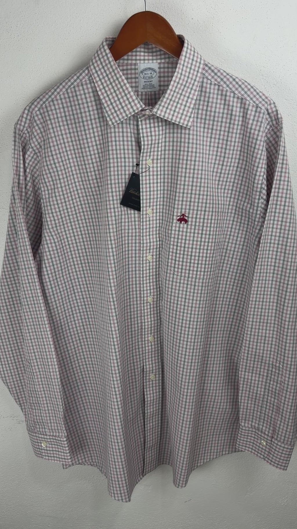Camisa Brooks Brothers Classic Fit Manga Larga Talla L