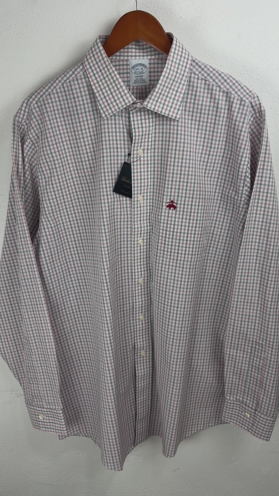 Camisa Brooks Brothers Classic Fit Manga Larga Talla L