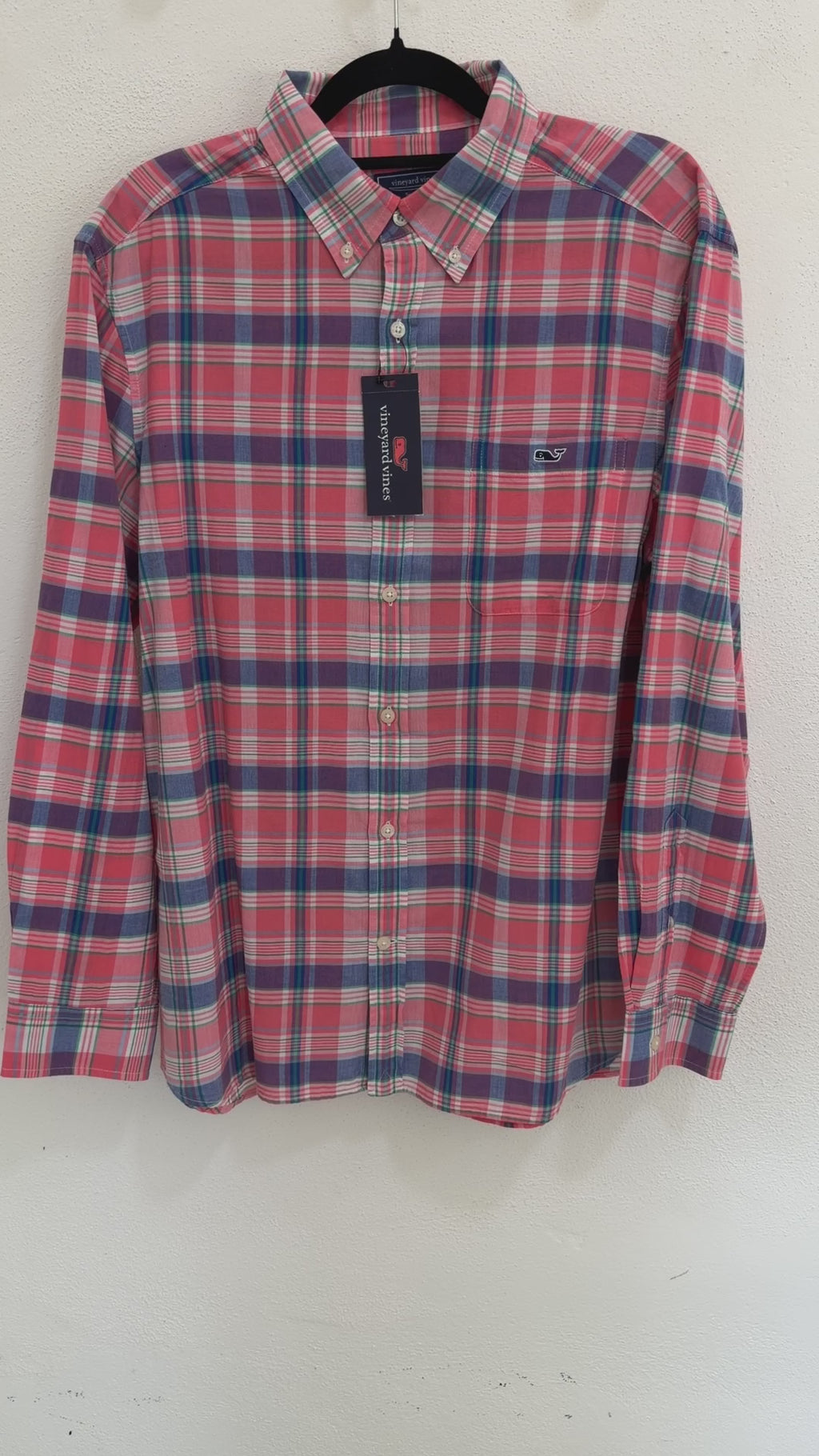 Camisa Vineyard Vines Classic Fit Manga Larga Talla L
